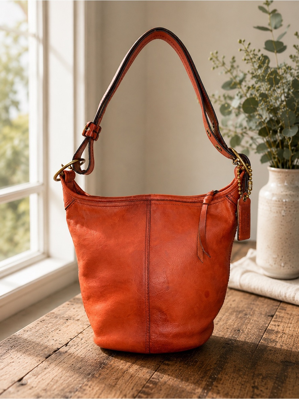 Coach Bleecker Duffle with Tattersall Interior